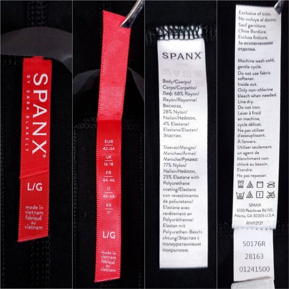 Spanx Womens Large Drape Front Jacket Very Black Convertible Faux Leather 50176R - Picture 13 of 16